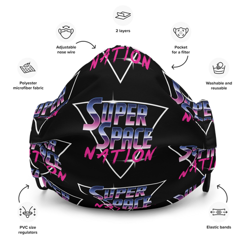 Super Space Nation - Retro Future Face mask